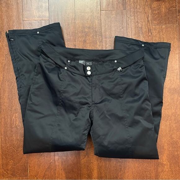 NILS Women’s Satin-y Black Snow Pants, Size 12 - Picture 2 of 12